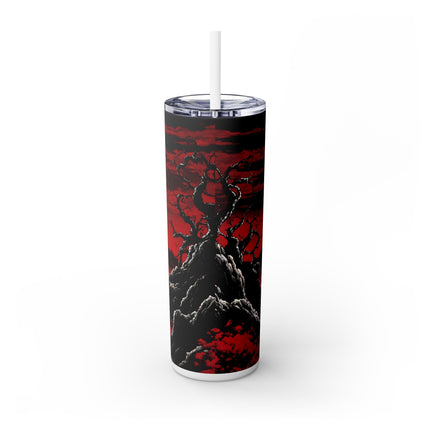 THE PATH OF EMPTINESS IS A PRELUDE TO THE NIGHT - Video Game Inspired Skinny Tumbler