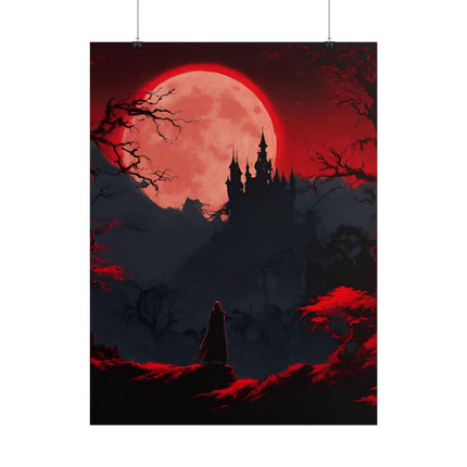 CURSED RING OF LUNAR BLOOD - Video Game Inspired Dracula Castle Poster