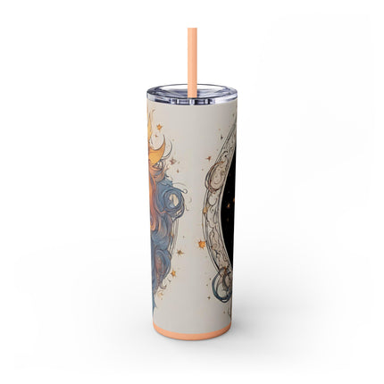 MOON GODDESS Skinny Tumbler - Celestial Astrology Beauty Night Sky Cup