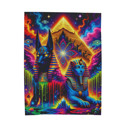 PSYCHEDELIC PYRAMID OF PSYCHE Trippy Blanket