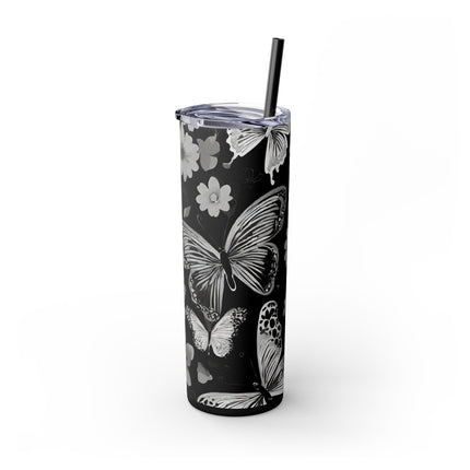 FLOWERS AND BUTTERFLIES Tumbler - Fitness Exercise Gym Workout Drink Holder