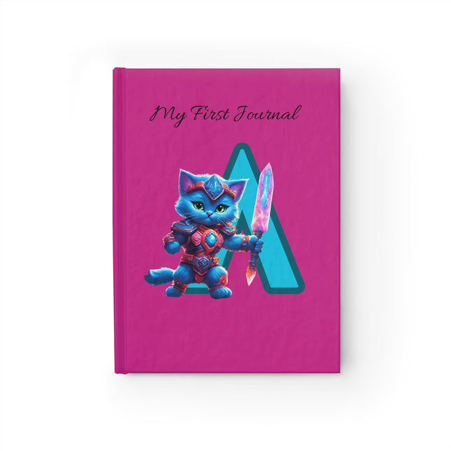 Fully Customizable Child Gift Journal, My First Journal Personalized Warrior Cat Diary, Hardcover Early Writing Book for Girls