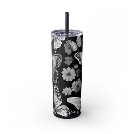 FLOWERS AND BUTTERFLIES Tumbler - Fitness Exercise Gym Workout Drink Holder