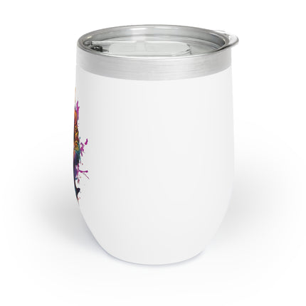 MASKED HOODED PSYCHEDELIC STEALTH ASSAILANT Wine Tumbler
