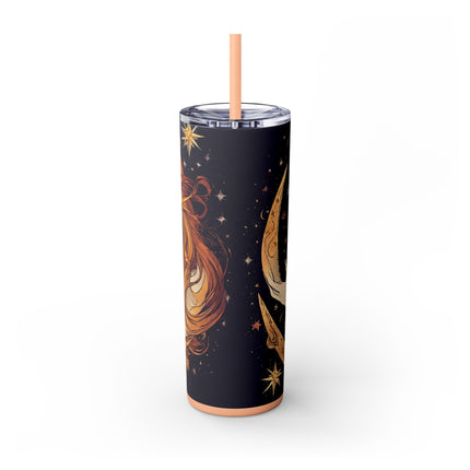 MOON SHAPING GODDESS Skinny Tumbler - Lunar Celestial Beauty Cup