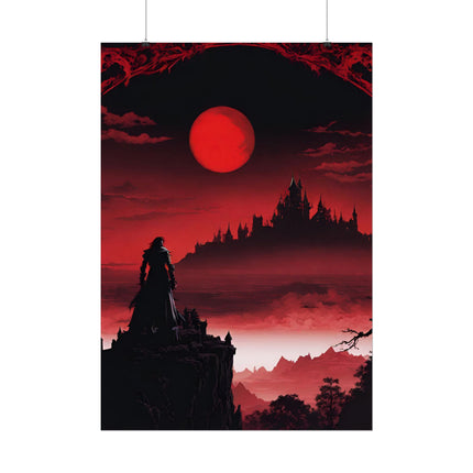 WHAT A HORRIBLE NIGHT TO TRAVERSE THE DARKNESS - Dracula Castle Video Game Inspired Wall Decor Poster