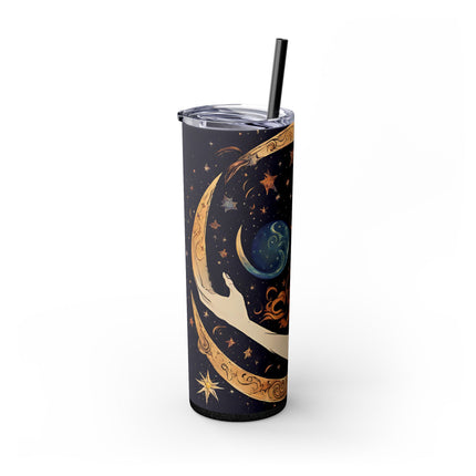 MOON SHAPING GODDESS Skinny Tumbler - Lunar Celestial Beauty Cup
