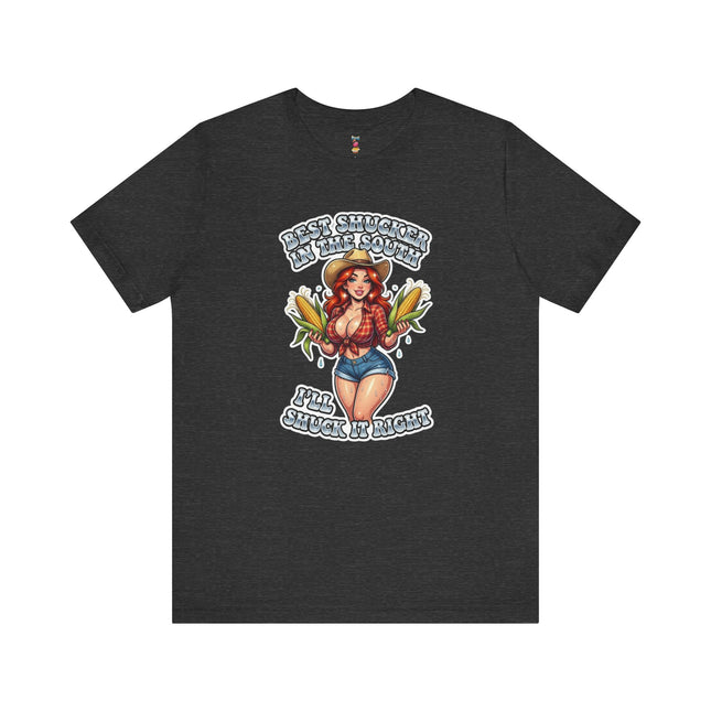 BEST SHUCKER IN THE SOUTH T-Shirt Provocative Seductive Sexy Cartoon Tee
