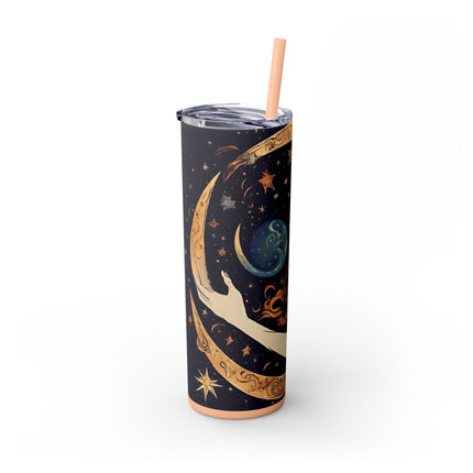 MOON SHAPING GODDESS Skinny Tumbler - Lunar Celestial Beauty Cup