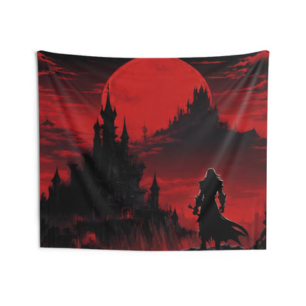 STANDING AT THE PRECIPICE OF EVIL Video Game Inspired Wall Tapestry