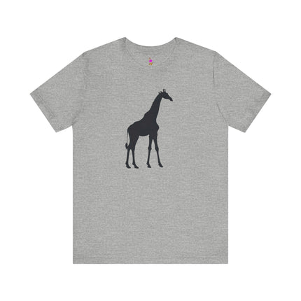 GIRAFFE SILHOUETTE T-Shirt - Elegant Wildlife Minimalist Art Tee