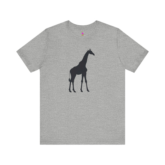GIRAFFE SILHOUETTE T-Shirt - Elegant Wildlife Minimalist Art Tee