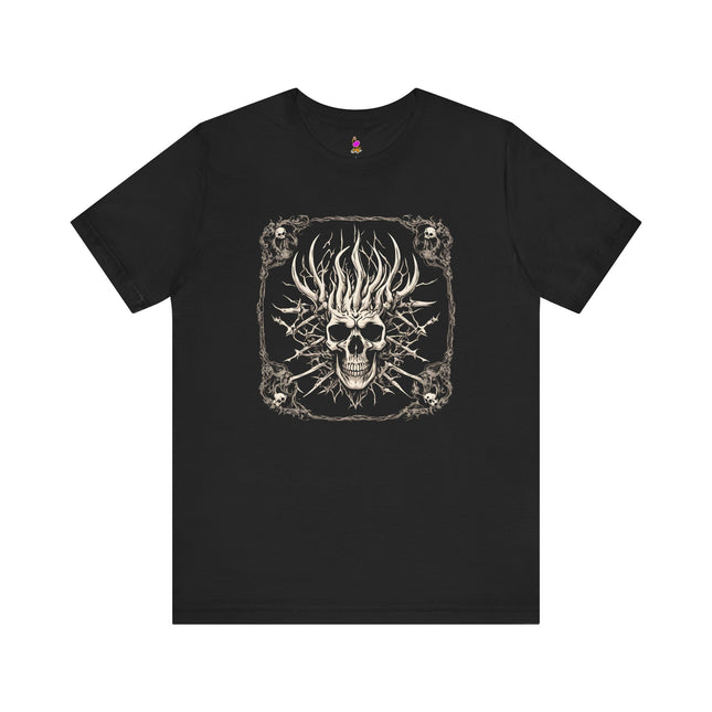 SPIKES AND THORNS Skull T-Shirt - Dark Gothic Edgy Art Tee