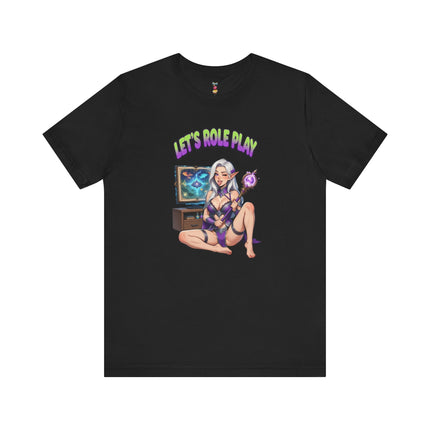 LET'S ROLE PLAY T-Shirt Provocative Seductive Sexy Cartoon Tee