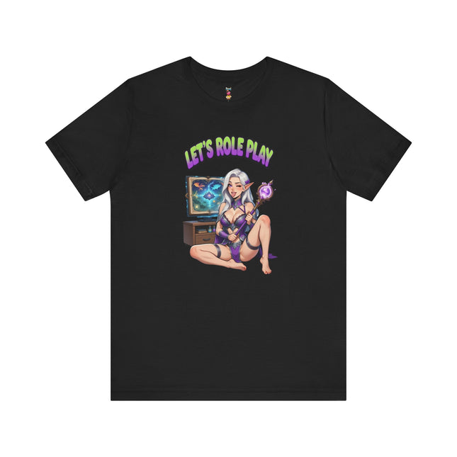 LET'S ROLE PLAY T-Shirt Provocative Seductive Sexy Cartoon Tee