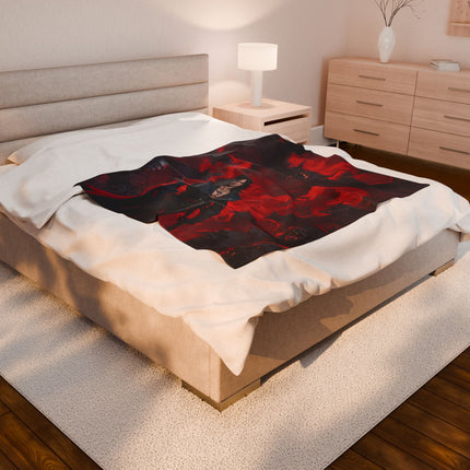 A FORCE OF FATE AGAINST ABSOLUTE EVIL - Video Game Inspired Velveteen Plush Blanket
