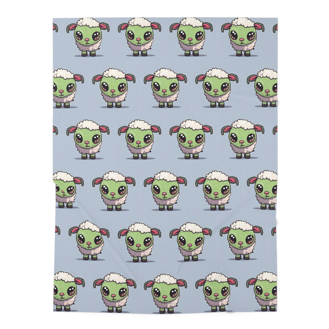 Animal Baby Swaddler, Woolly Lamb Changing Blanket, Cute Baby Shower Gift, Boys Blue Cartoon Style Infant Swaddle Cover