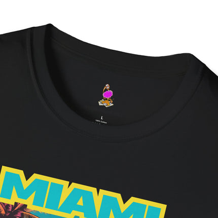 MIAMI MICE 80s TV Spoof T-Shirt - Funny Miami Vice Parody Retro Tee