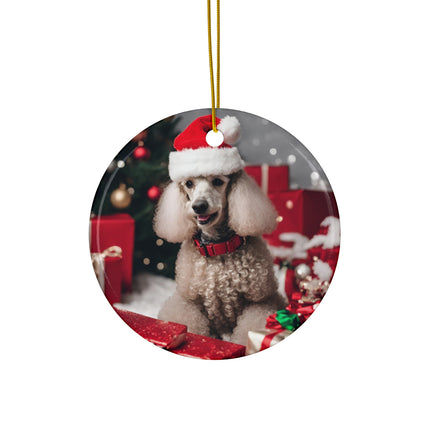 POODLE Christmas Ornament
