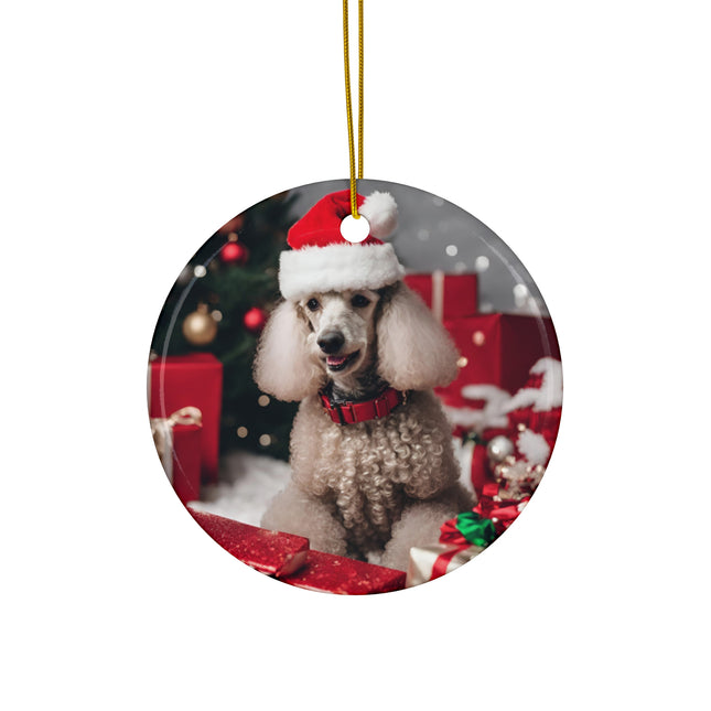 POODLE Christmas Ornament