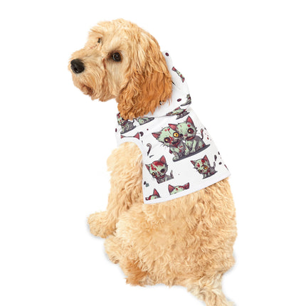 Zombie Cat Pet Sweatshirt, Undead Brain Kittens Cats or Dogs Hoodie, Bloody Gray Feline Kitty Animal Lovers Shirt, Cute Pet Lover Gift