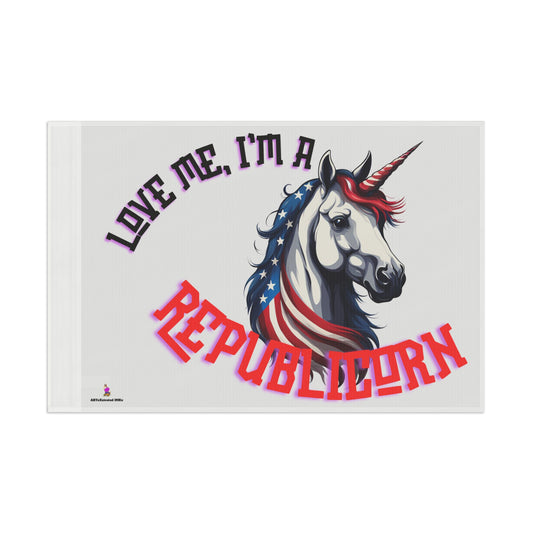 Patriotic Unicorn Republican Election Flag | Freedom Loving Patriot Horse House Banner | United States Flag Porch Yard Voter Gift