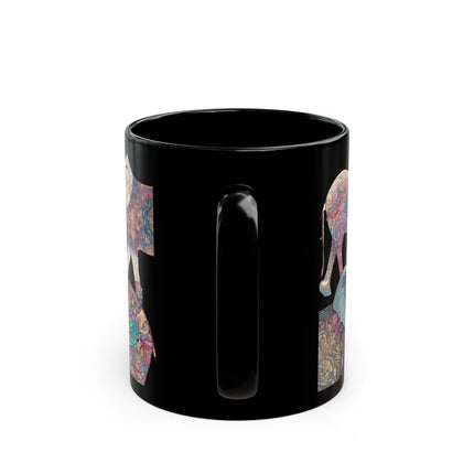 PERSONALIZED March of the Elephants Floral Coffee Mug