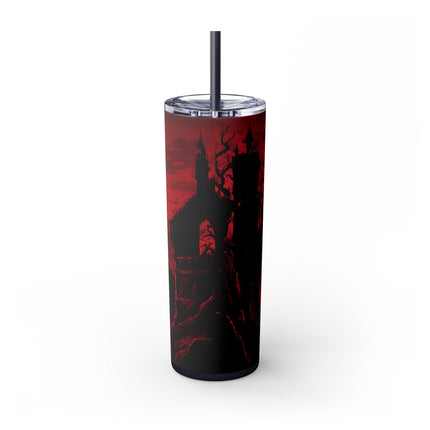 CONQUEROR OF THE HORRORS OF THE NIGHT - Video Game Inspired Skinny Tumbler
