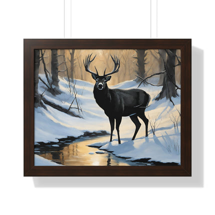 SUNSET CREEK BUCK - Deer Hunter Framed Wall Art