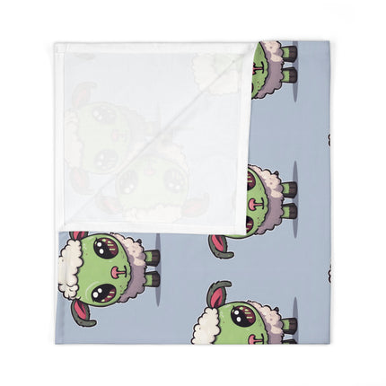 Animal Baby Swaddler, Woolly Lamb Changing Blanket, Cute Baby Shower Gift, Boys Blue Cartoon Style Infant Swaddle Cover