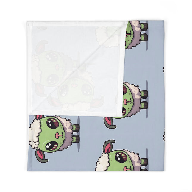 Animal Baby Swaddler, Woolly Lamb Changing Blanket, Cute Baby Shower Gift, Boys Blue Cartoon Style Infant Swaddle Cover