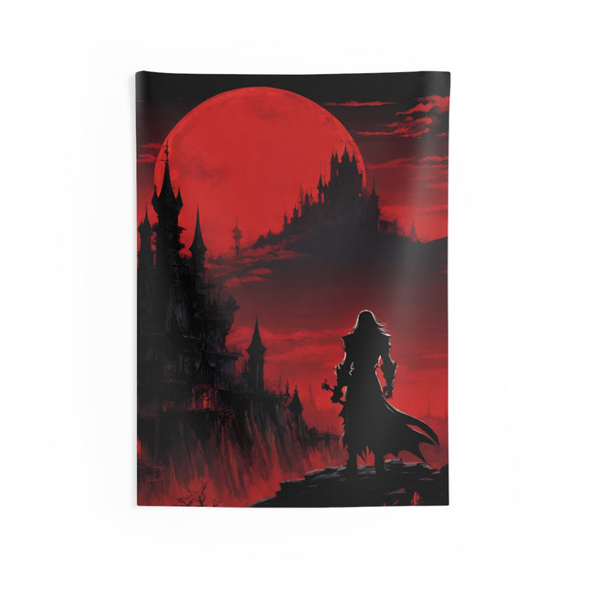 STANDING AT THE PRECIPICE OF EVIL Video Game Inspired Wall Tapestry
