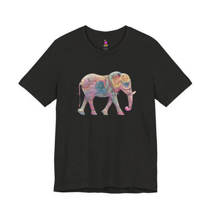 COLORFUL PATTERN ELEPHANT T-Shirt - Vibrant Animal Art Collector Tee