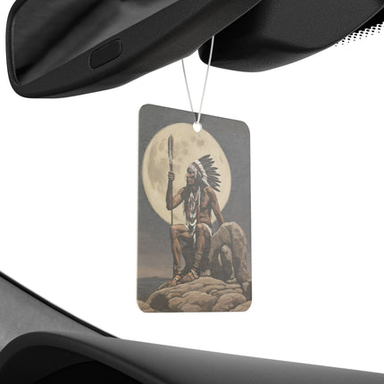 Indian Chief Under the Full Moon Car Air Freshener