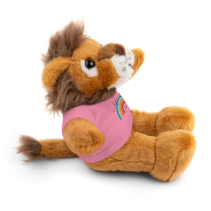 FIND YOUR INNER HAPPY PLACE Inspirational Rainbow Stuffed Animal