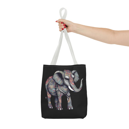 Personalized Elephant Gift Tote | Majestic Custom Grocery Bag | Animal Lovers Office Travel Carrier | Wild Kingdom Business Traveler