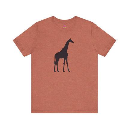 GIRAFFE SILHOUETTE T-Shirt - Elegant Wildlife Minimalist Art Tee
