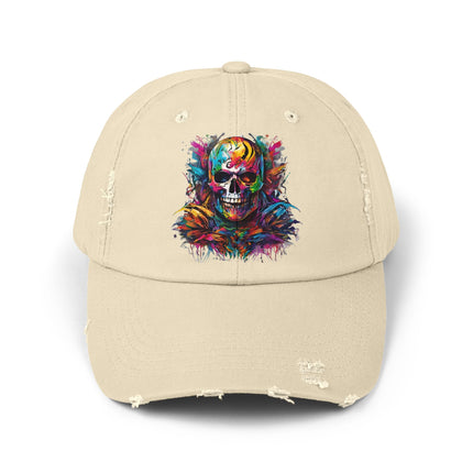 UNHOODED SKELETON 80's Cartoons Inspired Splash Paint Hat