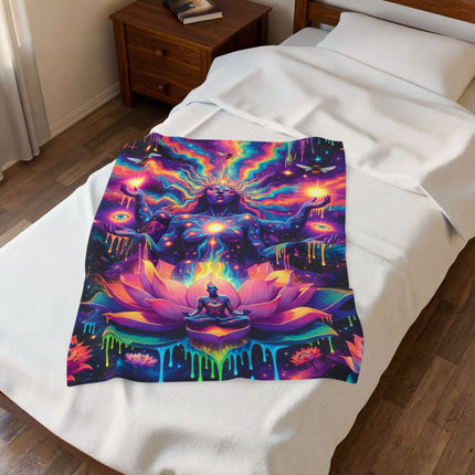 DIVINE LOTUS GODDESS Psychedelic Blanket