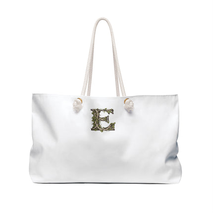 Custom Letter Personalized Weekender | Grape Leaves Travel Bag | Entwined Vines Cruise Airplane & Hotel Road Trip Overnight Carrier