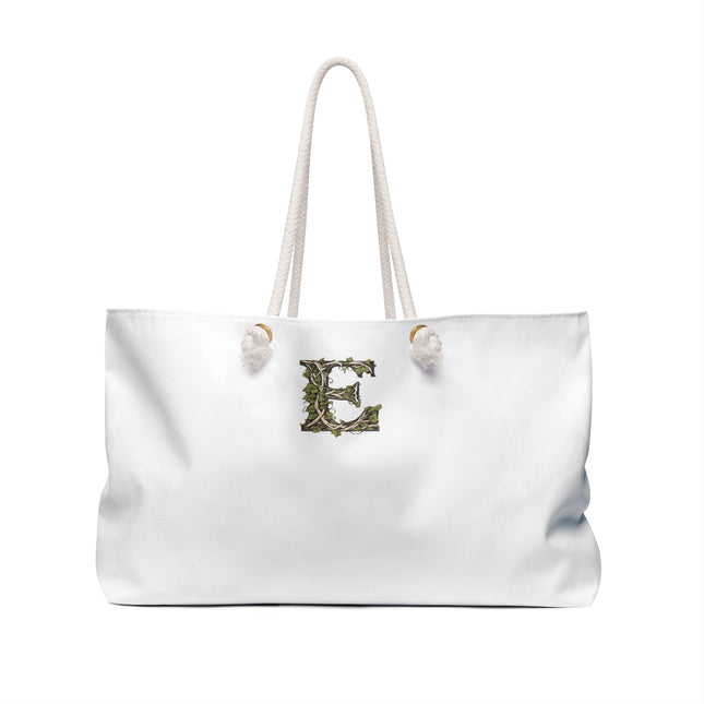 Custom Letter Personalized Weekender | Grape Leaves Travel Bag | Entwined Vines Cruise Airplane & Hotel Road Trip Overnight Carrier