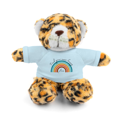 FIND YOUR INNER HAPPY PLACE Inspirational Rainbow Stuffed Animal