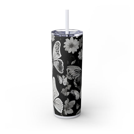 FLOWERS AND BUTTERFLIES Tumbler - Fitness Exercise Gym Workout Drink Holder