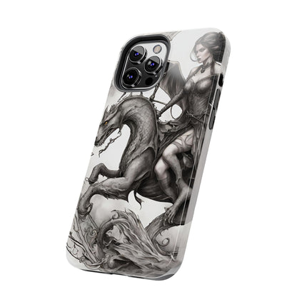 DRAGON AND MORPHING REPTILIAN BEAUTY Phone Case