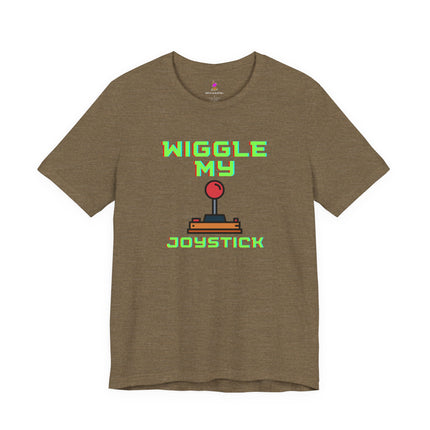 WIGGLE MY JOYSTICK T-Shirt - Funny Gamer Adult Humor Tee