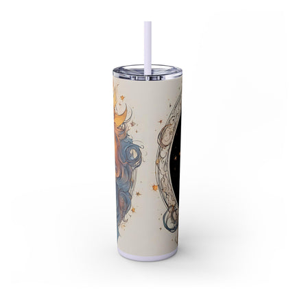 MOON GODDESS Skinny Tumbler - Celestial Astrology Beauty Night Sky Cup