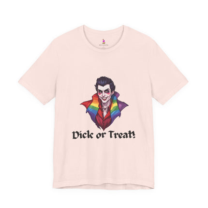 D**K OR TREAT! T-Shirt - Funny LGBTQ Vampire Halloween Humor Tee