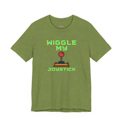 WIGGLE MY JOYSTICK T-Shirt - Funny Gamer Adult Humor Tee
