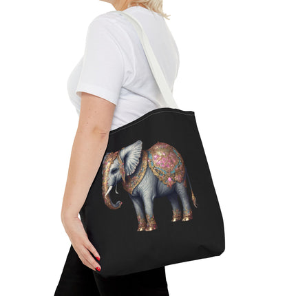 Personalized Elephant Gift Tote | Majestic Custom Grocery Bag | Jungle Lovers Office Travel Carrier | Wild Animal Business Traveler