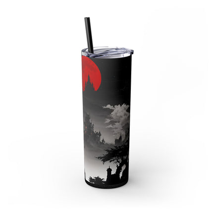 DEATH AND TERROR AWAIT - Video Game Inspired Skinny Tumbler
